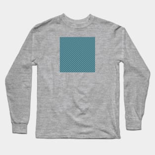 Art Deco Squares in Blue + Green Long Sleeve T-Shirt